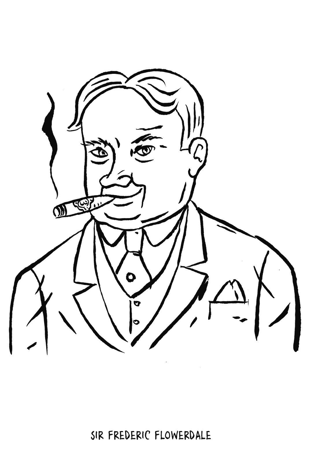 Sir Frederic Flowerdale, illustratie van Johnny Bekaert