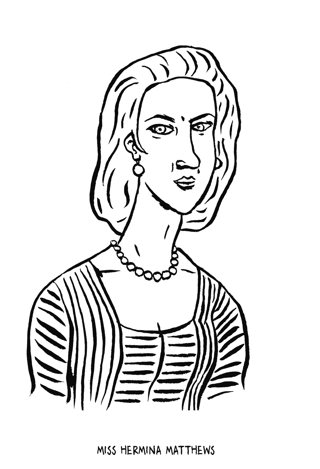 Miss Hermina Matthews, illustratie van Johnny Bekaert