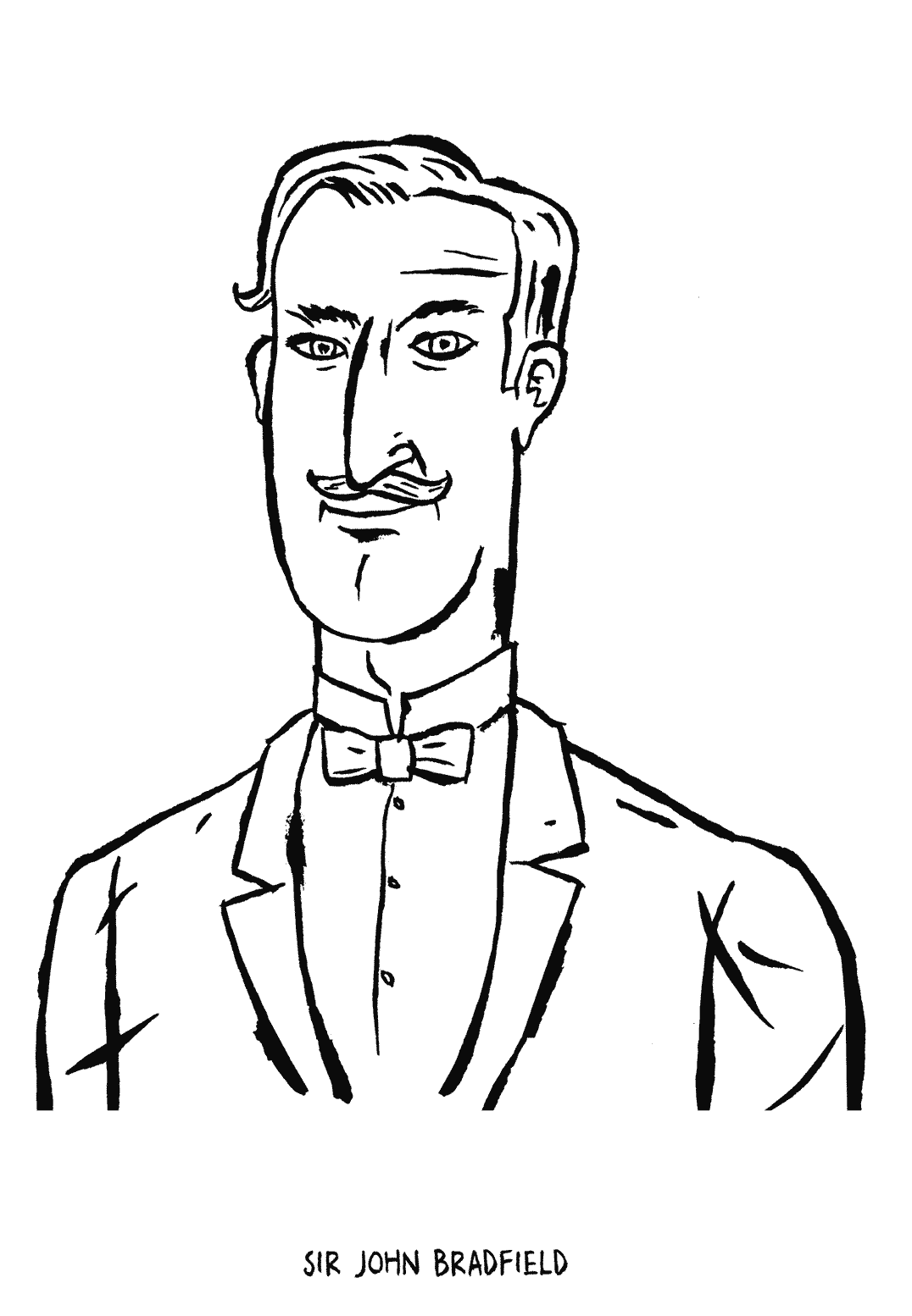 Sir John Bradfield, illustratie van Johnny Bekaert